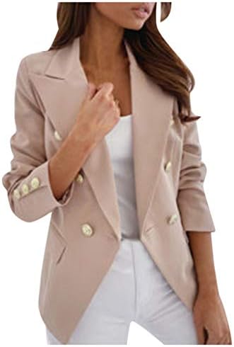 Ženske blistave i odijelo Jakne Osnovna odjeća Otvorena prednja kardiganska jakna 2023 Modni blazer