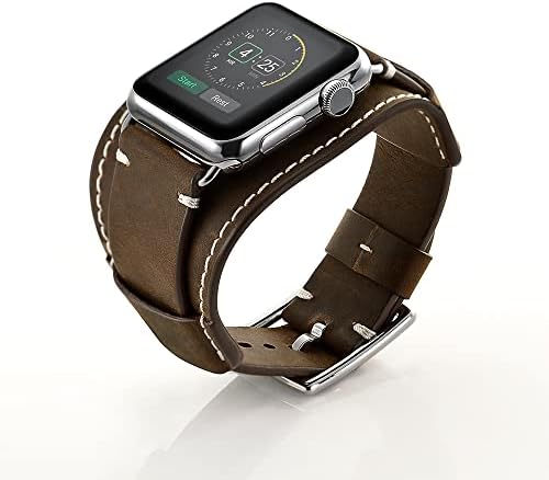 Kožni sat sa stražama Kompatibilan je sa Apple Watch Band 45mm 44mm 42mm, prikladan za AppleWatch