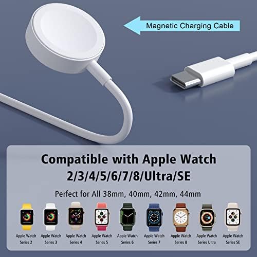 USB-C punjač za Apple Watch Charger - Prijenosni kabel za punjenje kompatibilan sa iWatch serije
