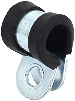 X-Dree Dia gumeni obloženi R u obliku klizača za cink kabelska stezaljka 20pcs (10 mm de diámetrove