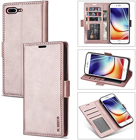 N. BEKUS iPhone 8 Plus/7 Plus Flip Cover torbica za novčanik sa utorom za kartice i magnetnim zatvaračem, vrhunska
