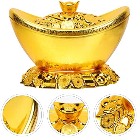 CentraiPrice Bowl Artificial Gold Ingot Golden Ingot Yuan Bao blagajni kineski šarm prosperitet