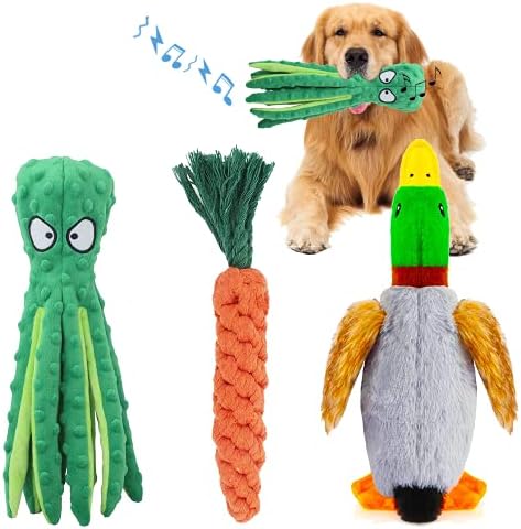 Nbiefifeny Dog Squaky igračke hobotnice - Cržite plišane igračke za pse za štene za zube, izdržljivi