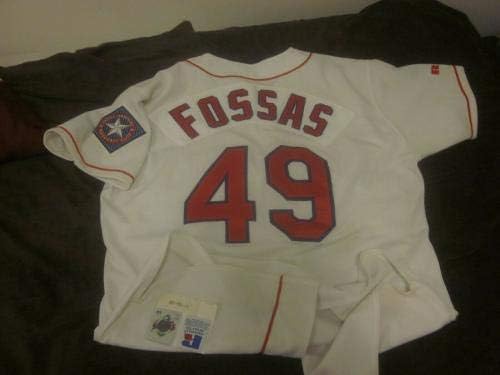 1998 Texas Rangers Tony Fossas Igra Rabljeni kućni dres 49 Veličina 48 - MLB igra Polovni dresovi