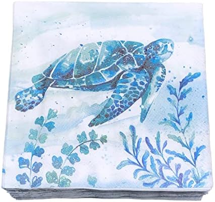 40-CT 13 X13 Nautički morski vijek trajanja sa 3-slojanim papirnim salvetama | Veličanstvena morska kornjača