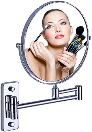 Proširivo ogledalo za šminkanje, toaletno ogledalo viseće ogledalo sa uvećanjem teleskopsko ogledalo ogledalo