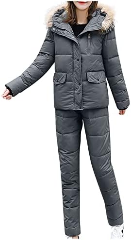 TOPONG Zimski kaputi za žene sa dugim rukavima sa kapuljačom sa zatvaračem zadebljane pamučne jakne