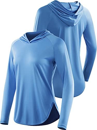 Kammusova ženska majica s dugim rukavima s duksevima UPF 50+ zaštita od sunca suhi fit hiking majice