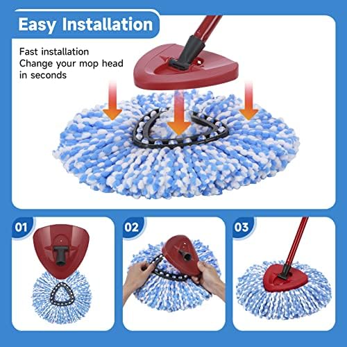 Mop zamijenite glave, Spin mop Repill Head Replacements kompatibilne sa O Cedar EasyWring-6microfiber mop Refills,
