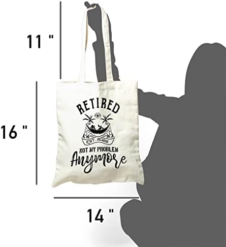 ForbiddenPaper Funny poklon za penziju penzionisana torba za višekratnu upotrebu od prirodnog pamuka za