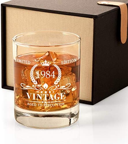 Triwol 1984 39. rođendanski pokloni za muškarce, Vintage Whisky Glass 39 rođendanski pokloni za tatu,