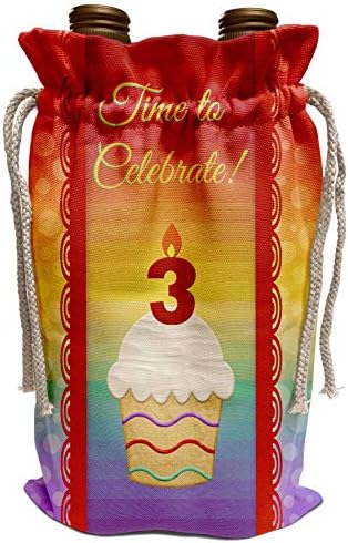3drose dizajn za rođendan Beverly Turner Rođendan - Cupcake, broj svijeća, vrijeme, proslavite 3 godine star poziv