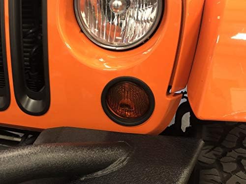 Red Hound Auto 2pc okvir za pokazivanje žmigavca 2007-2018 kompatibilan sa Jeep Wrangler JK Parking Light