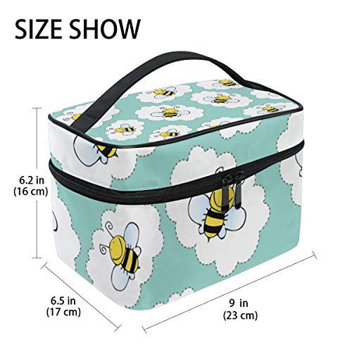 Prijenosni mali pčelinji print Travel Cosmetic torba za šminku Makeup Case Organizer Tračaj kućišta Toaletska