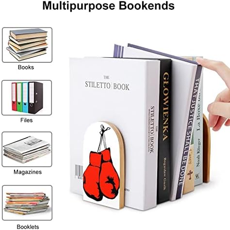 Crvene bokserske rukavice slatka knjiga EndsWooden držač držača za police knjige razdjelnik moderni dekorativni