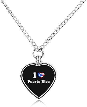 Volim Portoriko Puerto pet kremiranje nakit urna ogrlica za pepeo privjesak za uspomenu za mačke