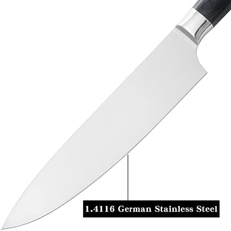 TYOOOI CHEF nož 8 inčni Njemačka visoka ugljena od nehrđajućeg čelika Kuhinjski nož za kuhinjski nož sa