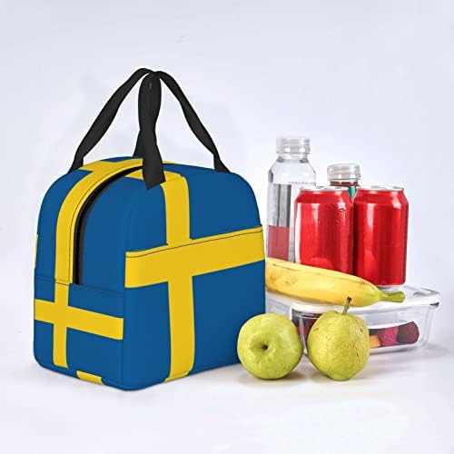 Švedska Zastava torba za ručak žene male torbe za hlađenje izolovana kutija za ručak za tinejdžerke