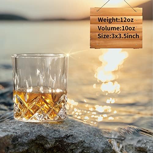 Opayly Whisky naočare Set 6, kamenje naočare, 10 oz Old Fashioned Tumblers za piće Scotch Bourbon