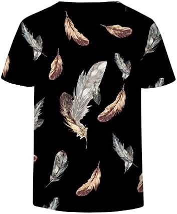 Ljetni Casual Tunic vrhovi za žene trendi cvjetna štampana majica V izrez kratke rukave bluze 2023 Dressy Shirts