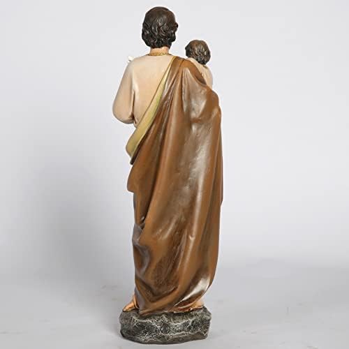 BC Buildclassic St. Joseph i dječji Isusov statuu, katolička figurica, 14 inča h, ručno oslikano