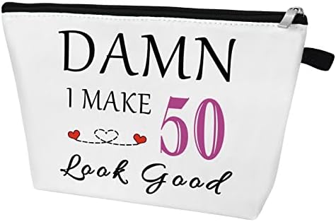Sazuwu 50. rođendanski pokloni za ženska torba za šminku 50-godišnja Pokloni ugađanje 50 poklona
