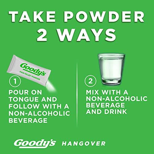 Goody's Hangover Powders, Fast Pain Relief & Boost of Alertness, Berry Citrus Flavor Dissolve Packs, 4 pojedinačni