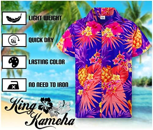 Kralj KAMEHA havajska košulja za muškarce Funky Casual dugme dole veoma glasno Shortsleeve