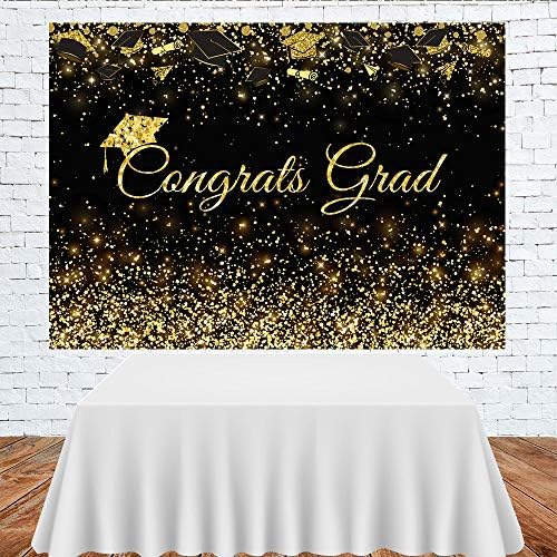 Lofaris klasa 2023 Čestitam Grad crna zlatna sjajna pozadina fotografije Čestitam Zlatna diplomska