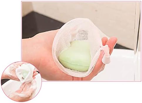 Cabilock 2kom torba za čišćenje lica ručno rađena mreža za uštedu sapuna bijeli Mjehurić tijelo za piling mrežasta