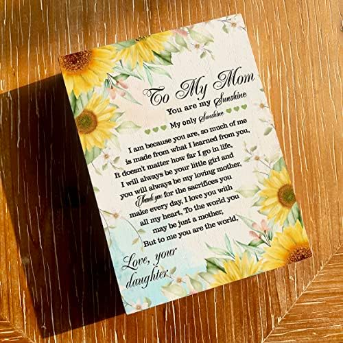 Farmhouse Sunflower Decor Drvena kutija za kućnu ured MOM potpisuju mama dekor iz kćeri rođendanski pokloni za