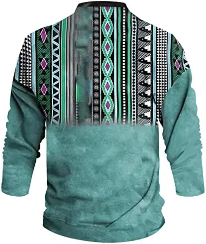 Muški labavi pulover dugih rukava Retro modni Tshirt s V izrezom velike veličine Casual 3D duks sa digitalnim