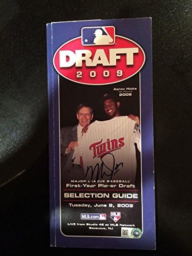Super Rare 2009 Nacrt knjige potpisan od strane Mike Trout-MLB Hologram-1/1-trout's Draft-Autographed MLB magazini