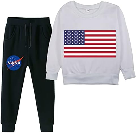 Umocan 2 komada NASA grafički odjeća za trenerke set za dukseru za dečje runo