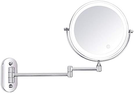 Teerwere Vanity ogledalo LED rasvijetljeno Zidno montirano Zidno ogledalo 3x / 5x / 7x / 10x uvećano 8 inčni