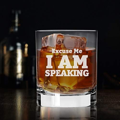 DEMS za SAD izvinite ja govorim / Whisky Scotch Glass 11 oz. / Novelty Old Fashioned Whiskey Glass