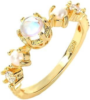 2023 Izvrsni set prstena za biseru za žene za žene za angažman prsten pokloni sedam en prstenova