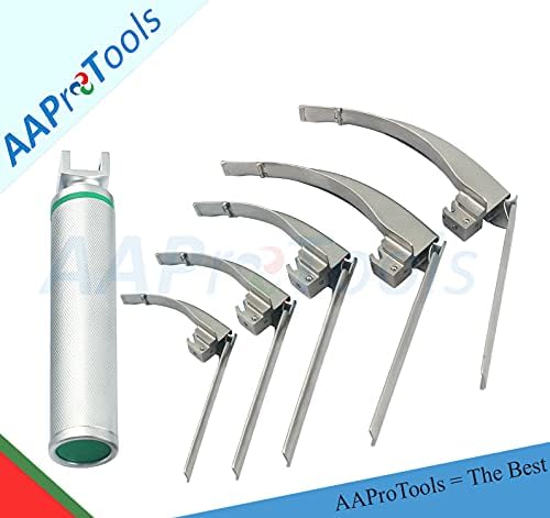 AAPROTOOOLS MC Coy Flexi-Tip optički LED intubation set 6pcs sečiva 1 2 3 4 & 5 + 1 srednja ručica