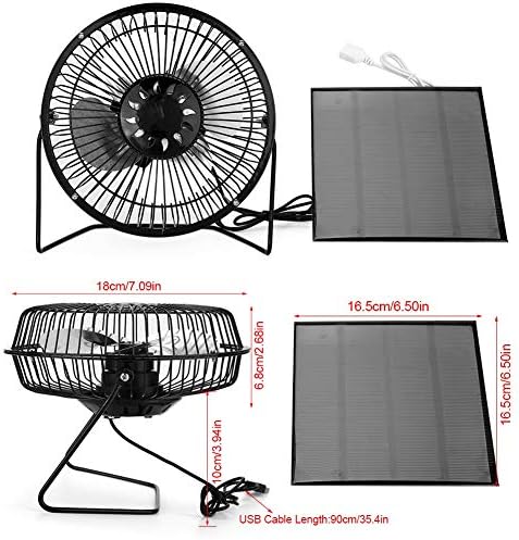 USB solarno napajani stol ventilator Osobni prijenosni USB stol ventilator za osobni ventilator za hlađenje