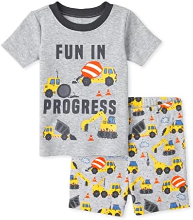 Dječje mjesto Dječji dječački dječački rukav vrh i kratke hlače Snig fit pamuk 2 komada pidžame setovi