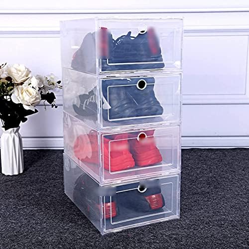 U-Buyhouse 6 Pack kutije za odlaganje cipela, bistri plastični kanti za obnavljanje cipela za cipele, tipa ladice