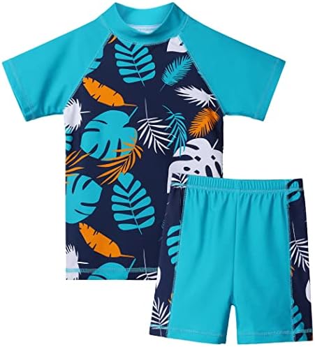 TFJH E Kids Boys Swimsuit UPF 50+ UV zaštitni za sunce 2kom ribljeg kupaćeg kostima
