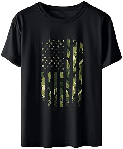 Ženska ljetna američka zastava Patriotska majica Dan neovisnosti Tee Tors 2023 Trendi ljetne majice