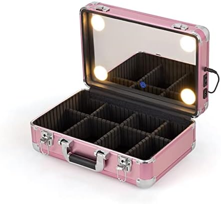Doubao makeup artist kofer Beauty za nokte sa LED svjetlom Travel Cosmetics Organizator Organizator
