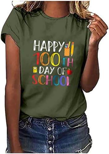 Vrhunska majica za teen djevojke Jesen Summer Odjeća Trendi kratki rukav pamuk Crewneck grafički salon majica