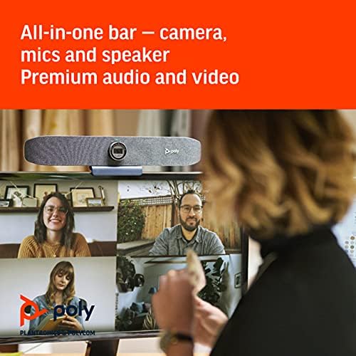 Poly Studio P15 Personal Video Bar - 4k video kvalitet-kamera, Mikrofoni & rješenje zvučnika sa Premium