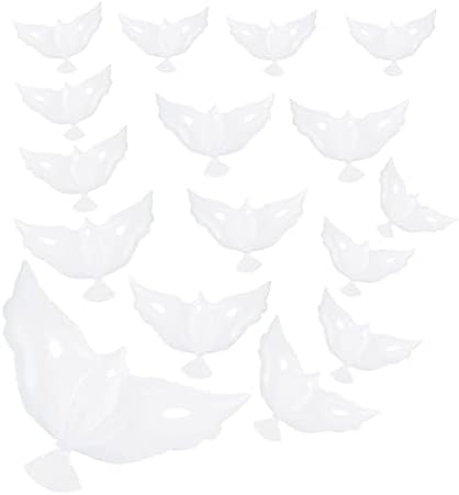 Saihisday 16pcs Bijeli mirovni baloni za mir, golubo Memorijalni baloni za puštanje na puštanje, ceremonije