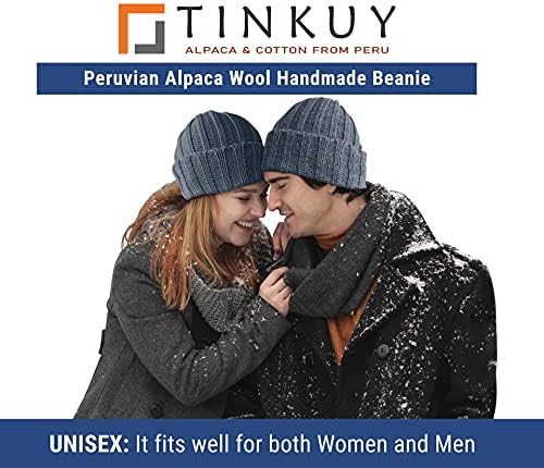 TINKUY Peru alpaka vuna za muškarce & amp; ženske tople meke manžete Slouchy-šešir