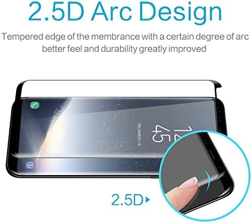 Micger Galaxy S8 zaštitnik ekrana 【2+2 pakovanja】 sa 2 paketa štitnikom za sočiva kamere, jednostavna instalacija,