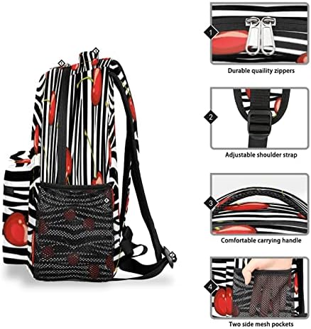 Putnički ruksaci za prijenosnih računala Zebra Striped Cherry vodootporni backpak za školu